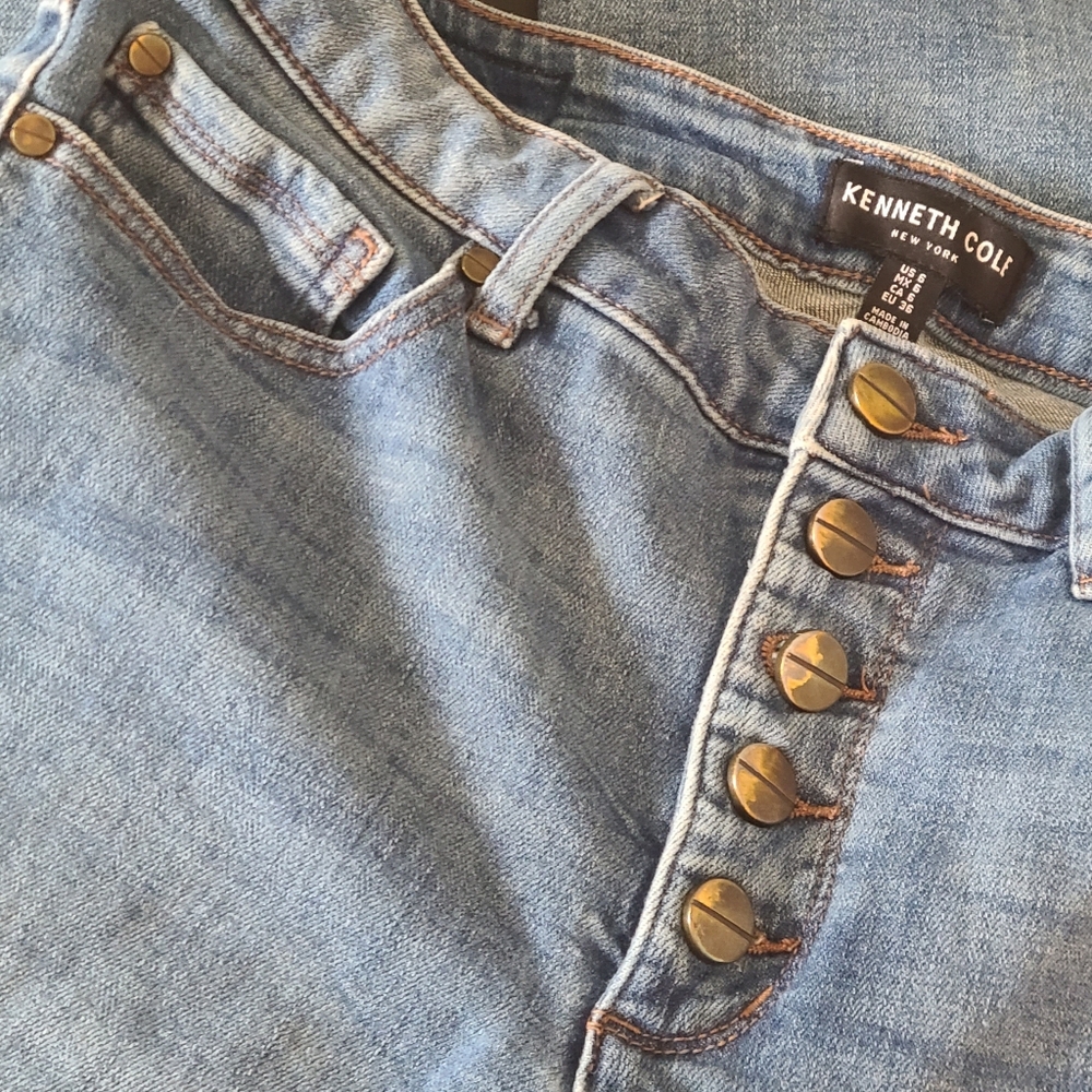 Kenneth Cole Blue High Rise Jeans - Picture 4 of 5